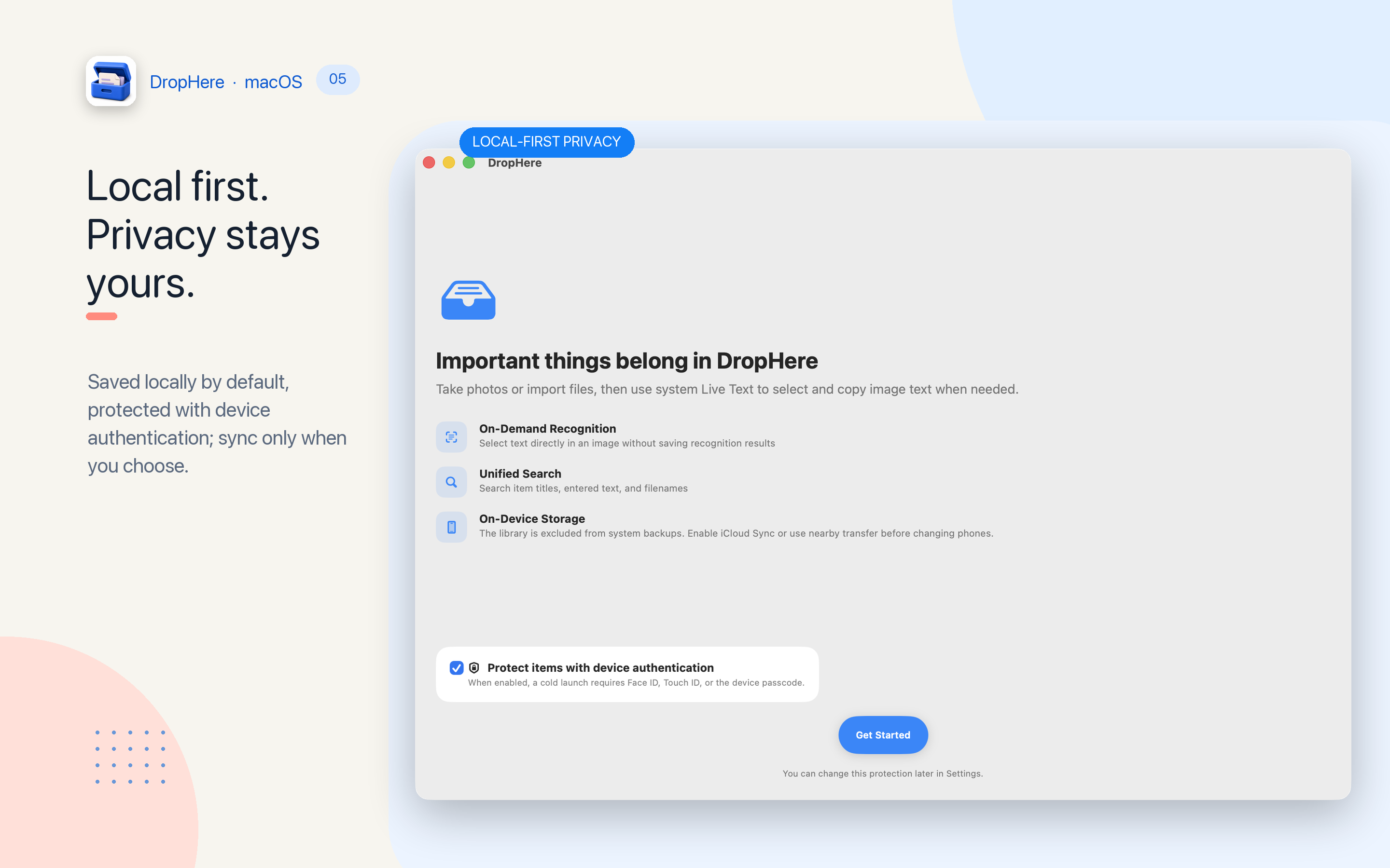 Local-first privacy